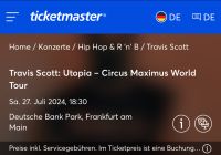 1x Travis Scott Tour - Sitzplatz Ticket (27.7)  Frankfurt Bayern - Augsburg Vorschau