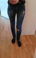 Skinny Jeans Löcher 34 XS 27/32 Denim used look Nordrhein-Westfalen - Neuss Vorschau