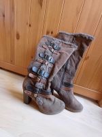 Stiefel Schnallen Riemchen 37 braun Leipzig - Altlindenau Vorschau