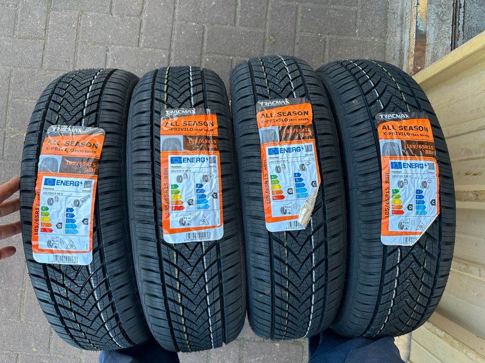 1satz 185/65R15 88H TRACMAX ALLSEASON NEU inkl.MONTAGE! in Stockstadt a. Main