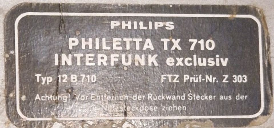 Philips Philetta TX 710 ❌️SCHEUNENFUND❌️ Retro Sammler Vintage in Haselbach b. Mitterfels