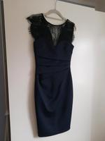 Cocktailkleid in dunkelblau und mit schwarzer Spitze Bayern - Langerringen Vorschau