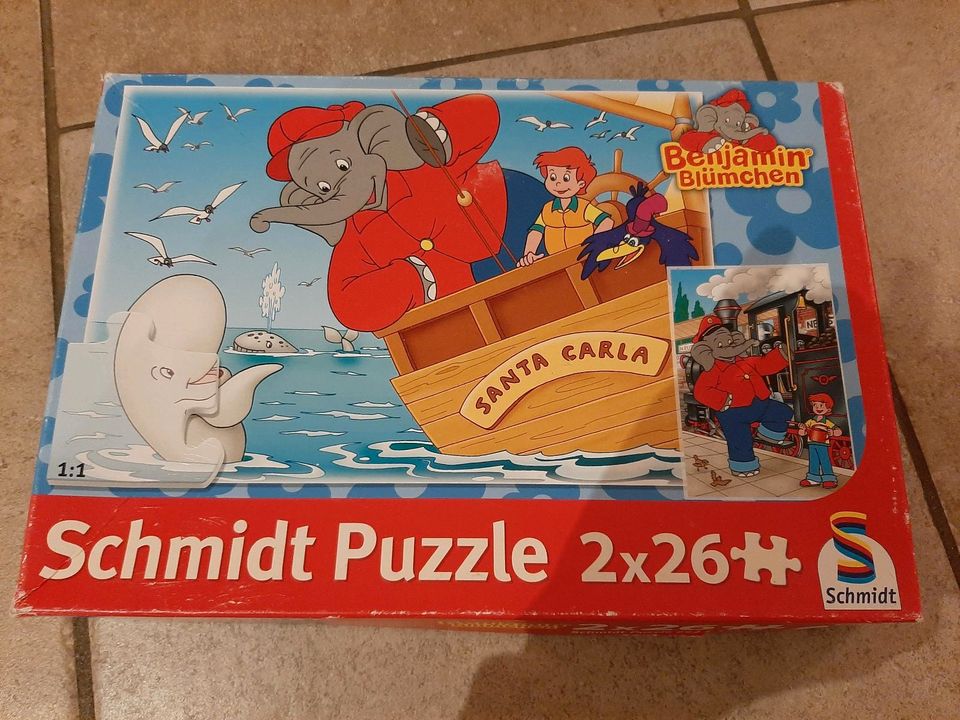 Puzzle, Benjamin Blümchen,  2 x 26 Teile in Dörpen