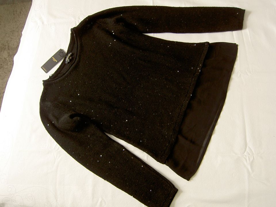 Pulli von more&more, Gr. 34, schwarz/Pailletten, neu m. Etikett in Tittling