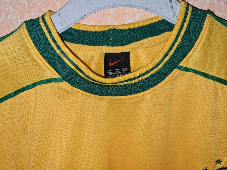 Nike Vintage Brasilien Brazil CBF Trikot 1998 Gr.L Fussball 90s in Winsen (Luhe)