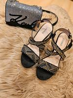 Damen Pumps gr.38 high heels Sandalen schwarz Gold Silber silvest Baden-Württemberg - Heddesheim Vorschau