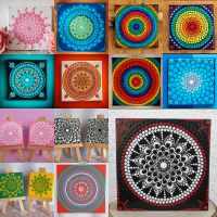 Mandala Bild Acrylbild Dot painting Geschenk Meditation Yoga Bayern - Stadtbergen Vorschau