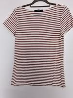 T-Shirt gestreift, offwhite/braun, Hallhuber, Gr. M, neuwertig Bayern - Haimhausen Vorschau