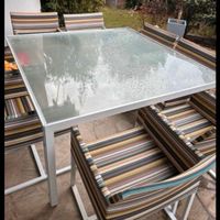 Gartentisch Esstisch Tisch massiv Hochglanz weiß 1,50 x 1,50 Hessen - Rosbach (v d Höhe) Vorschau