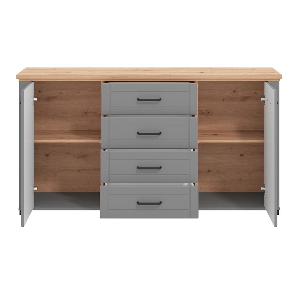 Kommode Sideboard Schrank Highboard Anrichte Holz Grau NEU 202-Er in Erfurt