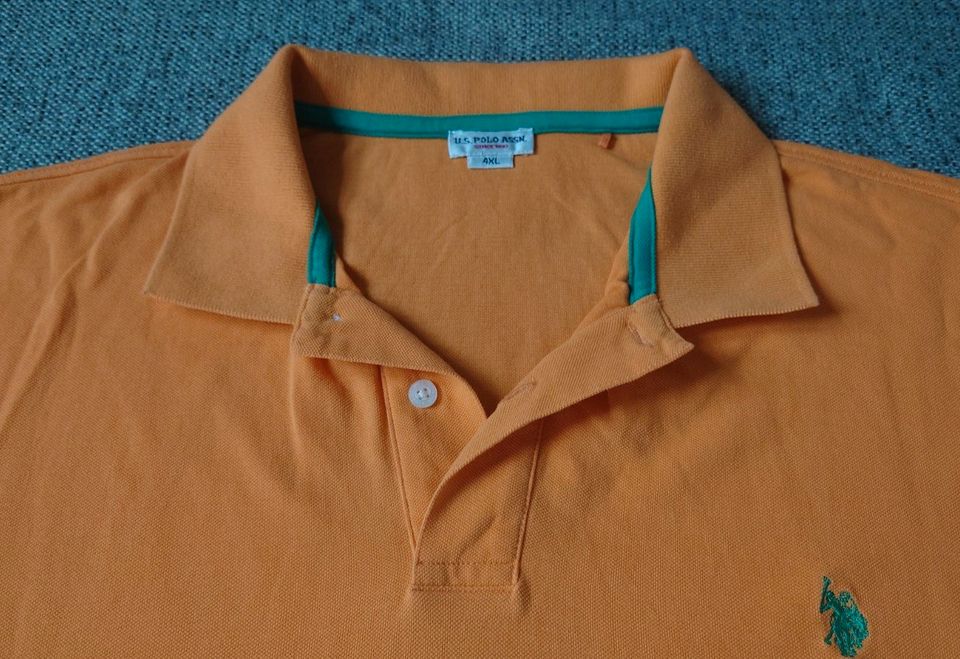 U.S. POLO ASSN. Poloshirt Baumwolle orange, Größe ca. XXL in Wolfratshausen