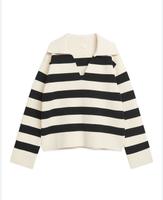 Arket Pulli Baumwolle gr.S Polo v-neck gestreift schwarz weiß Berlin - Niederschönhausen Vorschau