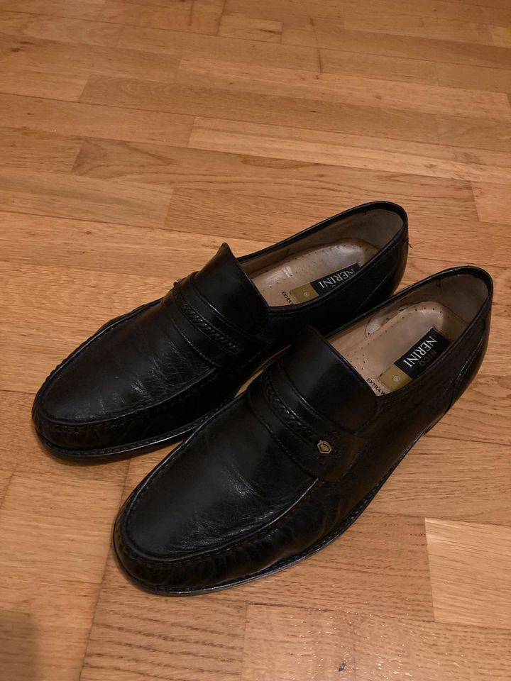 Nico nerini Herren Schuhe elegante Anzug Schuhe schwarz edel 44 in Ahaus