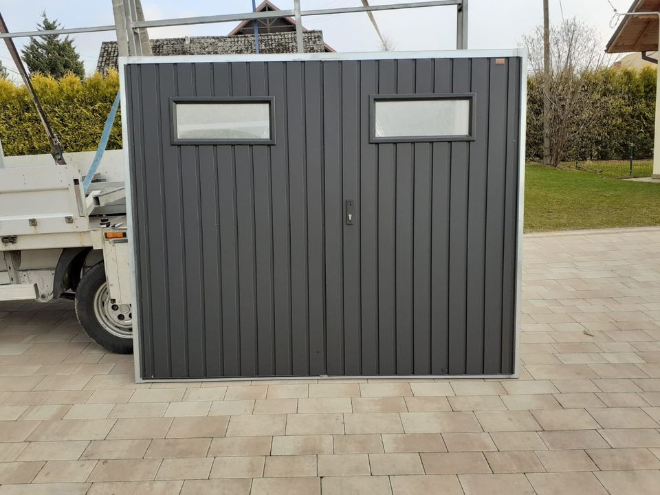 Hoftor container Garagentor haustür trapezblech rolltor schwingtor pflug Schiebetür sektionaltor hallentor gartentor gartentür garagentür doppelflügeltor tor carport hundebox in Falkenberg/Elster