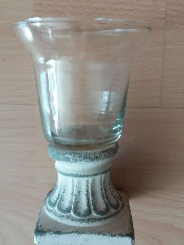 Windlicht Teelicht Deko Amphore Glas Vase Neu in Frankfurt am Main