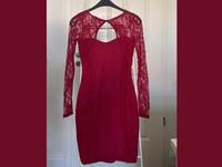 Rotes kurzes Kleid mit Spitzenärmeln ASOS Leipzig - Gohlis-Nord Vorschau