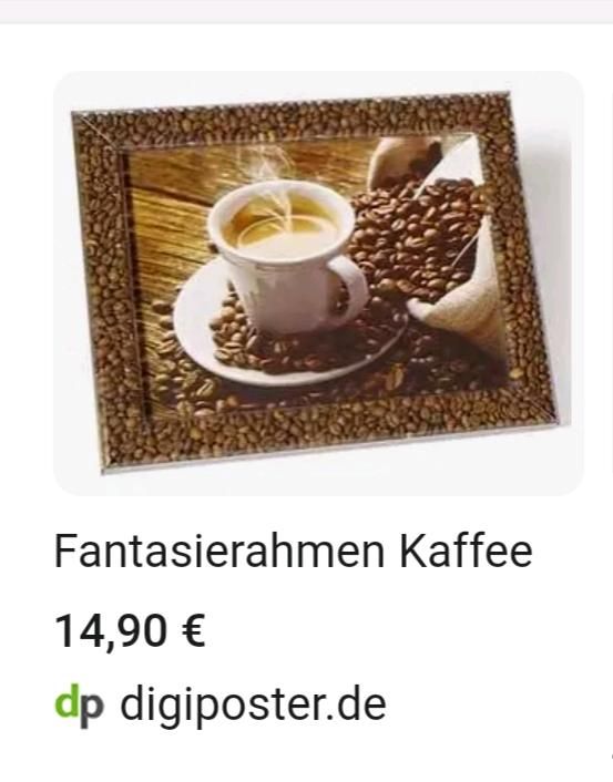 Bilderrahmen mit Kaffeebohnen der Marke Digiposter in Hirschaid