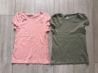 Shirt H&M Basic Gr. 122/128 rosa khaki Nordrhein-Westfalen - Neuss Vorschau