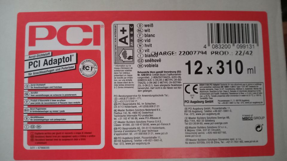Acryl PCI Adaptol Dichtstoff in Pouch (Muldestausee)