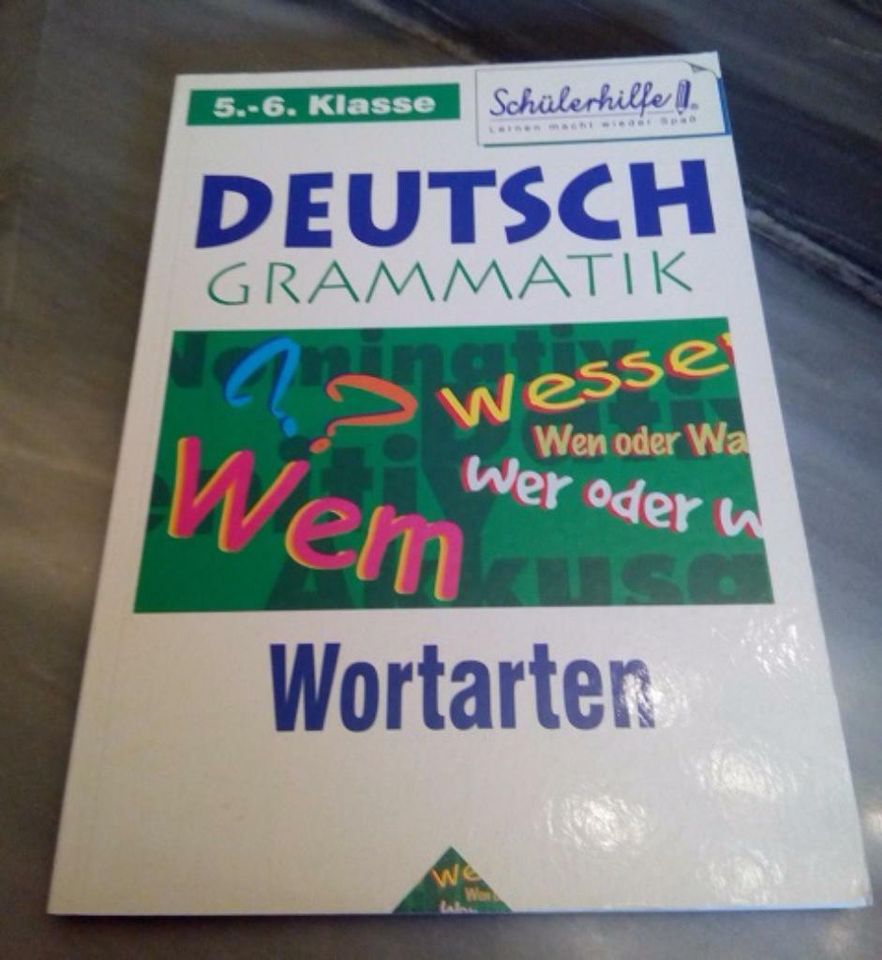 Deutsch Grammatik - Wortarten 5. + 6. Klasse Schülerhilfe in Nürnberg (Mittelfr)