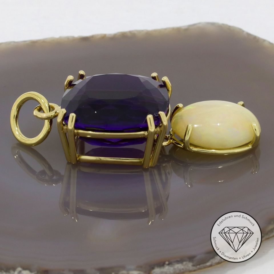 M*199049 Wert 2.850,- Amethyst Opal Anhänger 585 Gold 14 KT XXYY in Essen