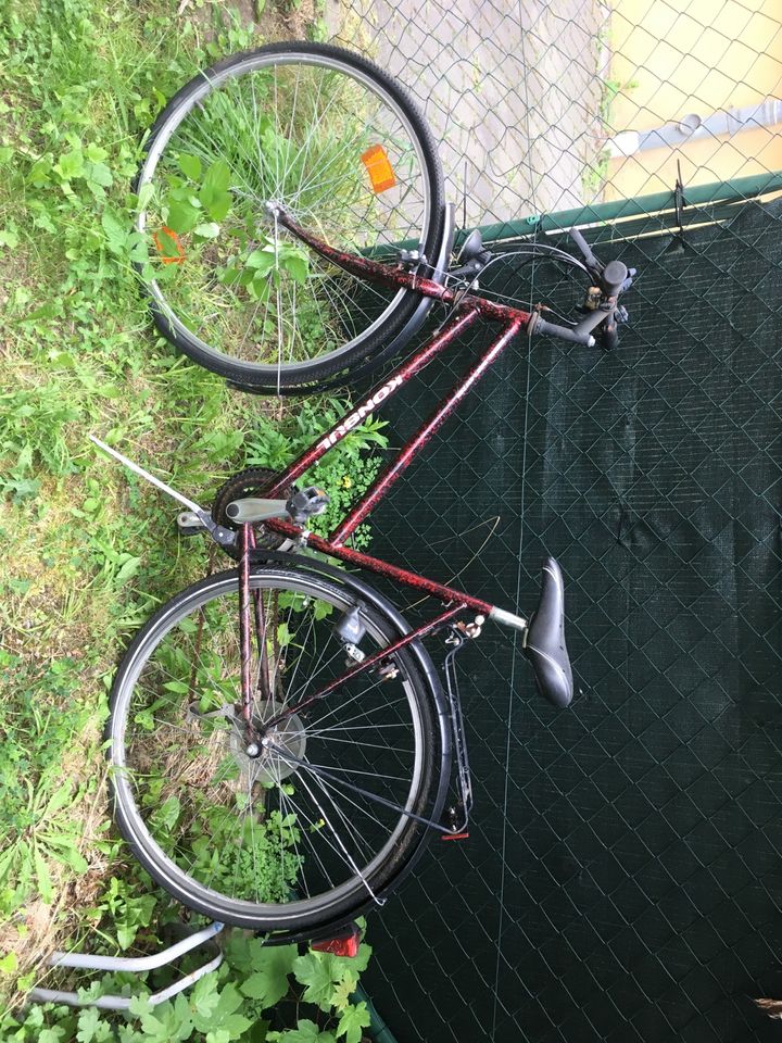 Damenfahrrad rot in Weimar