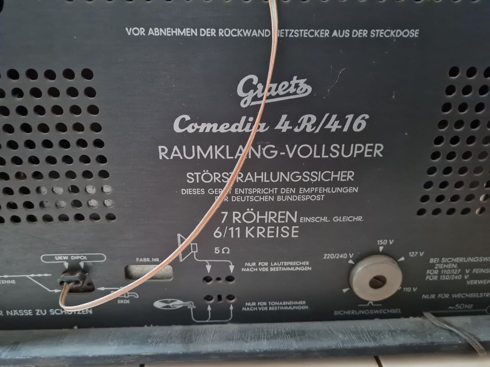 Graetz Comedia 4R/416 Röhrenradio in Hamburg