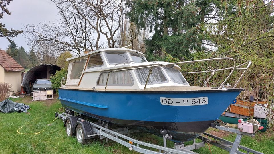 Kajütboot 15Ps ErnstRiss JuniorStahl Führerscheinfrei in Dresden