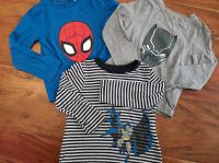 3x Shirt, Superhelden, Gr. 98, Batman/Spiderman/Black Panter Baden-Württemberg - Heidelberg Vorschau