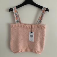 Crop Top croptop Strick rosa mit Spitze Mango Gr. M Baden-Württemberg - Mühlhausen-Ehingen Vorschau