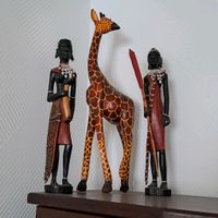 2 Massai Figuren 46cm und 1 Giraffe Holz Deko Baden-Württemberg - Freiburg im Breisgau Vorschau