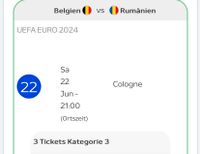 Verkaufe 3x Tickets für das Spiel Belgium vs Romania Rheinland-Pfalz - Koblenz Vorschau
