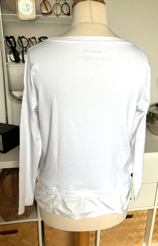 pfiffiges weißes Langarmshirt von MARC CAIN Gr. N5/42 - wie neu in Fulda