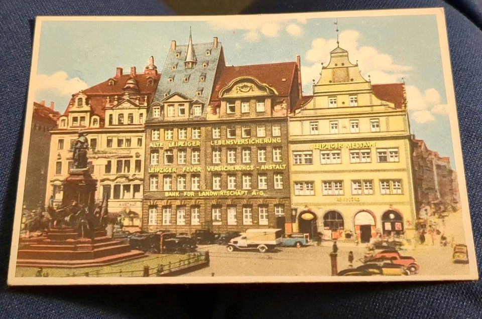 AK Leipziger Markt ,mit Briefmarke , Postkarte, in Nidderau