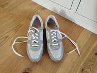 Brax Sneaker Halbschuhe 39 grau Silber Leder Dresden - Blasewitz Vorschau
