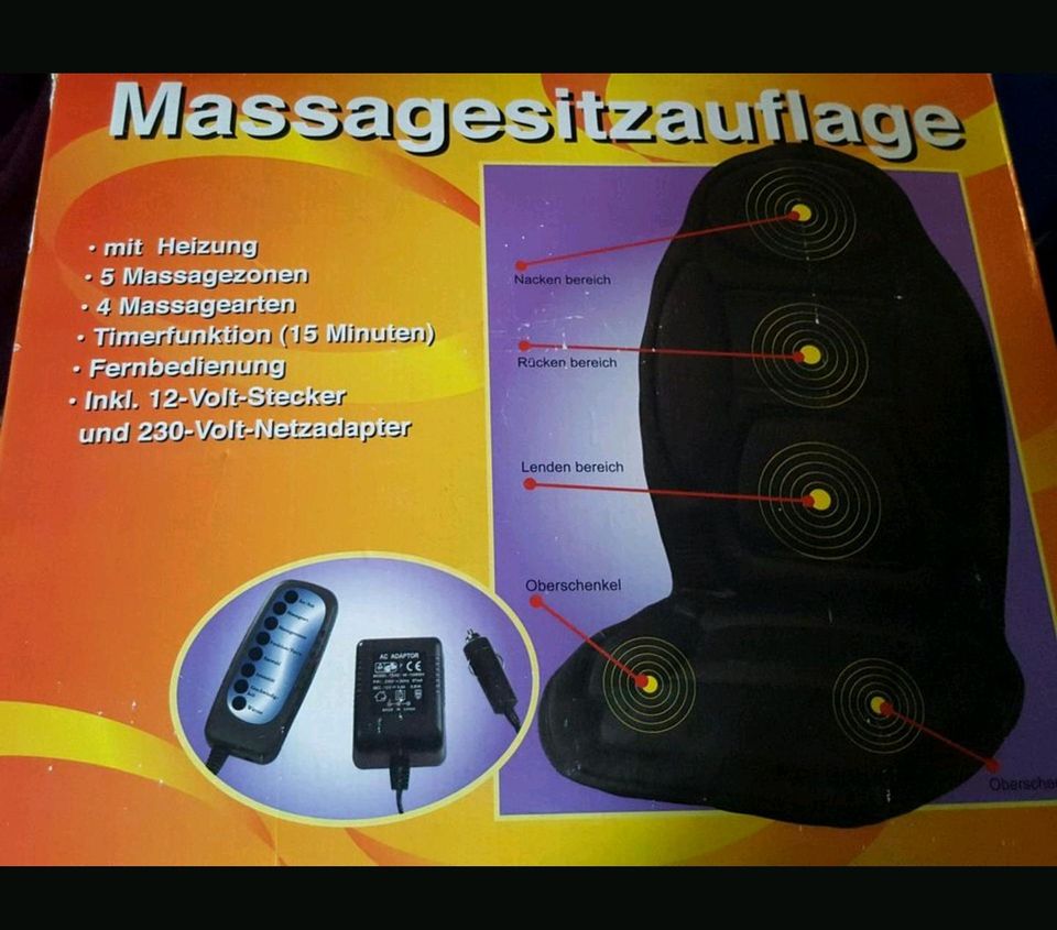 Massage Massagesitzauflage Sitzauflage Auflage wärme shiatsu in Potsdam