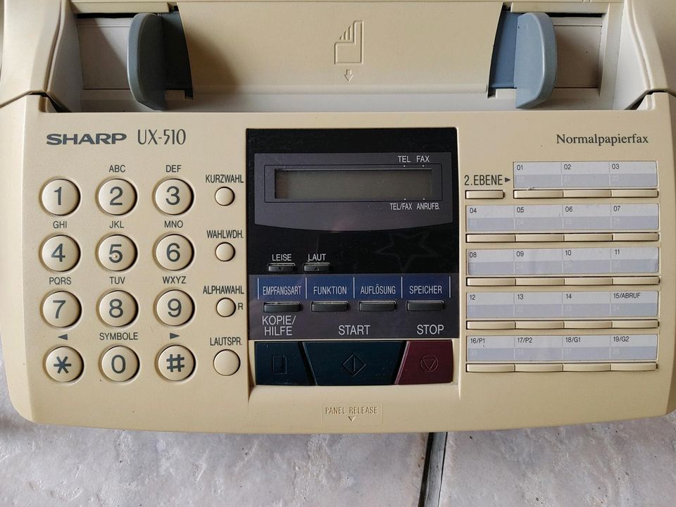 Sharp Faxgerät UX-510 mit Ersatz-Druckfolie in Schloß Holte-Stukenbrock