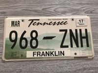 Original US Kennzeichen (License Plate) Tennessee Franklin County Bonn - Ippendorf Vorschau