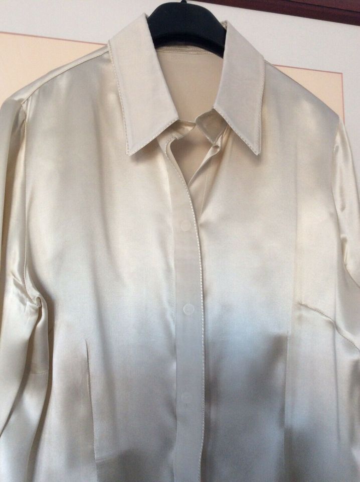 Damen Bluse made in Italien Gr.40 Seide/ Organza hellgelb in Ahrensburg