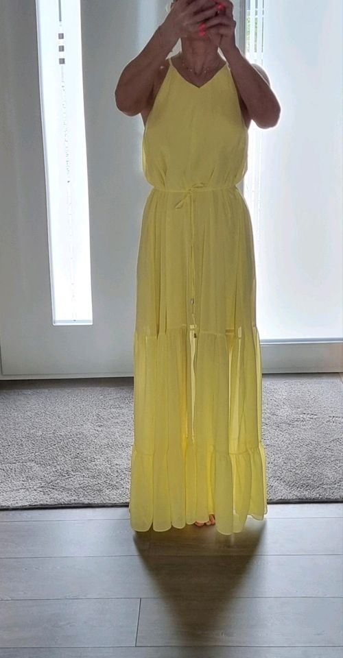 H&M Maxikleid gelb neu gr. XS/34 Kleid Strandkleid Sommerkleid in Baumholder