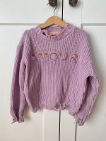 Lila fliederfarbener Amour Pullover Pulli im Used Look Löcher Pankow - Weissensee Vorschau