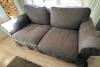 Ikea Ektorp 2er Sofa Couch, Bezug in dunkelgrau und weiß Sachsen - Coswig Vorschau