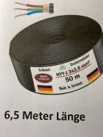 Erdkabel -NYY-6,5 Meter Farbe :Schwarz NEW  Kabel 3x 2,5 Rheinland-Pfalz - Queidersbach Vorschau