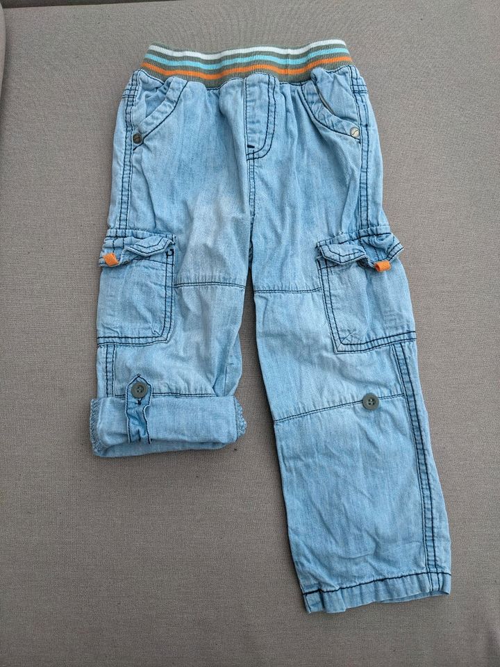 Jeans, lang und kurze Shorts Hose Größe 92 Baby Hose topomini in Hasselfelde