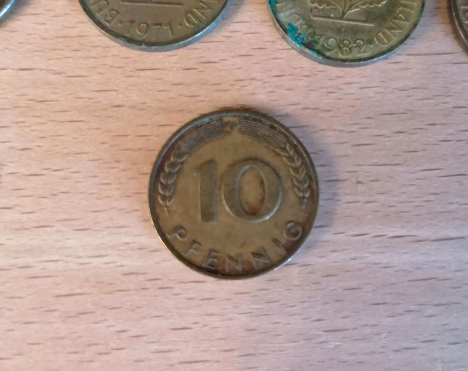 10 Pfennig Münzen DM Deutsche Mark Münze Groschen in Aachen