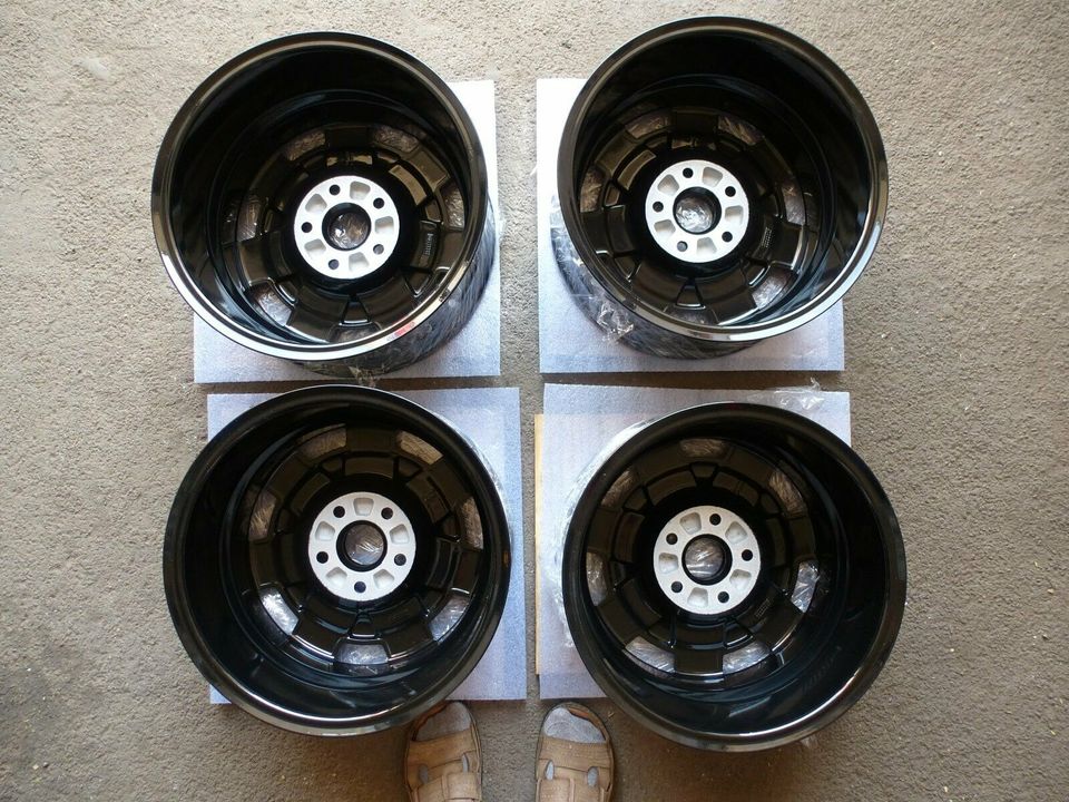 VW T4 Blockdesign Alufelgen 5x112 7x15 ET46 neu pulverbeschichtet in Gutenswegen