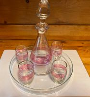 Antike Glas-Karaffe mit 4 Likörgläsern und Servierschale Nordrhein-Westfalen - Issum Vorschau
