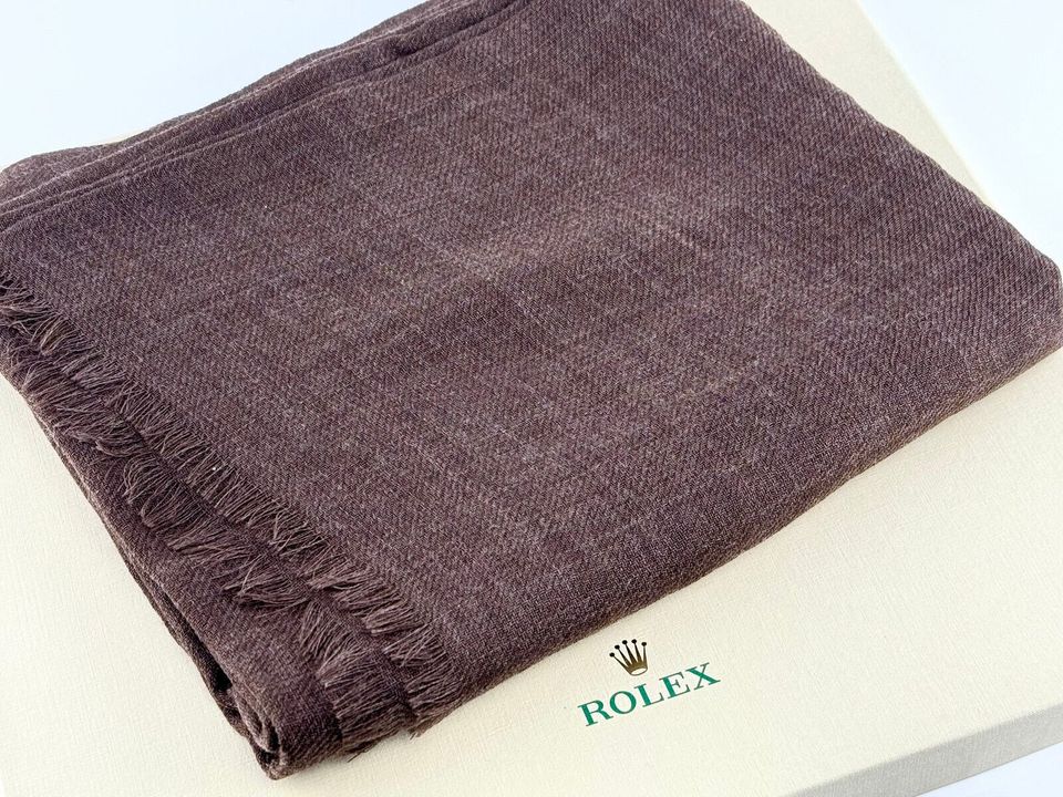 Rolex Schal Seidentuch Tuch Halstuch scarf | Braun Unisex Wolle in Bremen