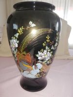 Vase Italien - Dekor Exclusiv -  schwarz mit Vogel/Blumen Dekor Bayern - Hohenthann Vorschau