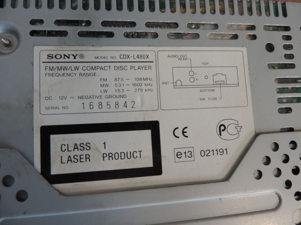 Sony CDX-L480X Auto Radio 45Watt x 4  compact disc digital audio in Hannover